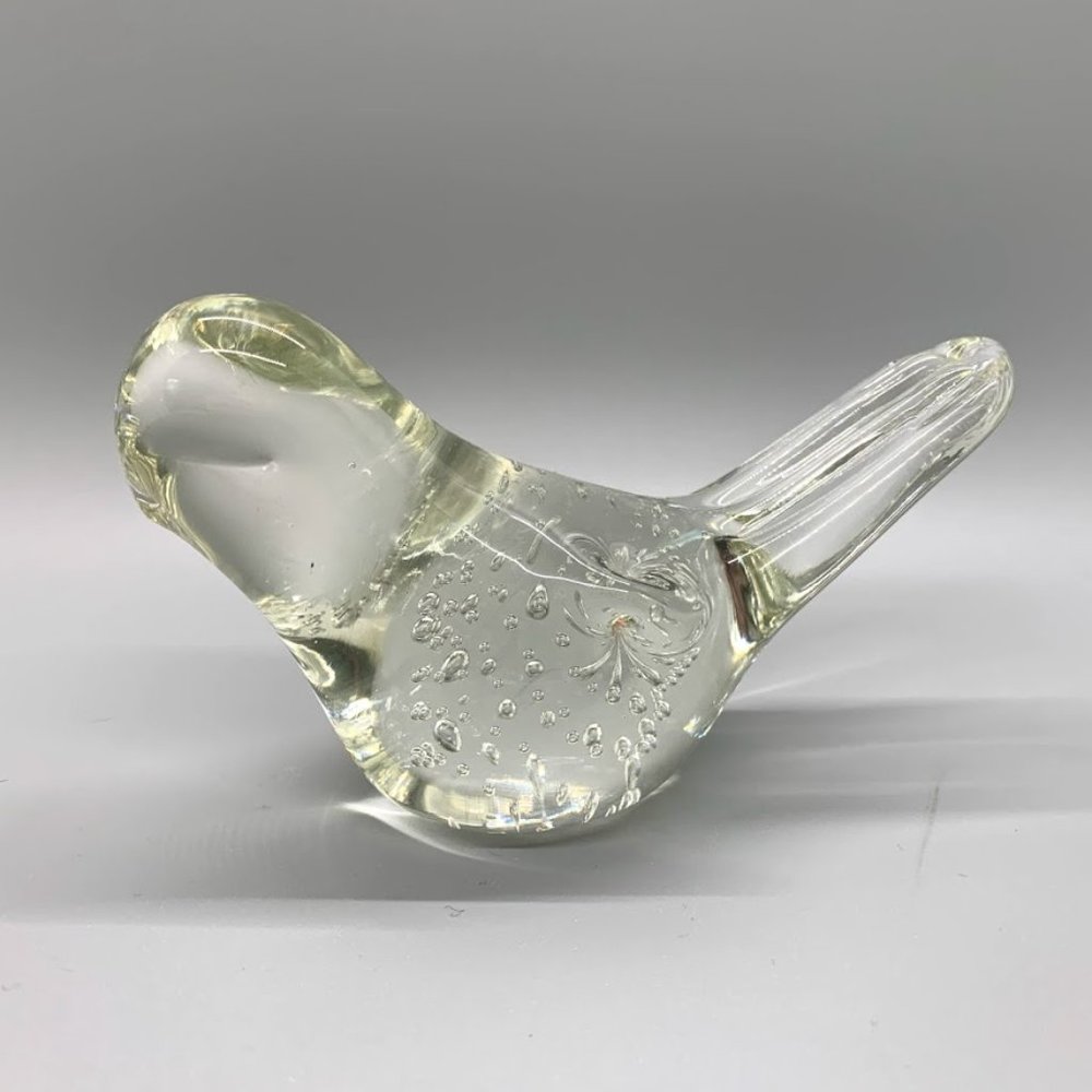 Art Glass Bollicante Controlled Bubbles Bird